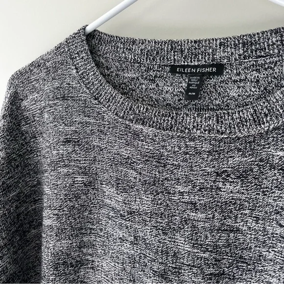 Eileen Fisher Organic Cotton Sweater Short Sleeve Slub Top - Picture 2 of 8